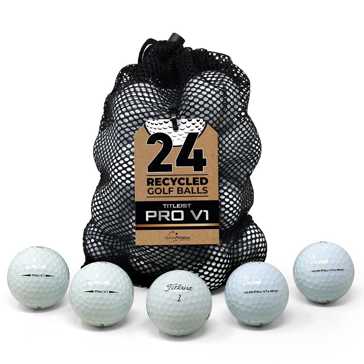 Second Chance Pro V1 & V1X Recycled 24 Golf Ball Pack