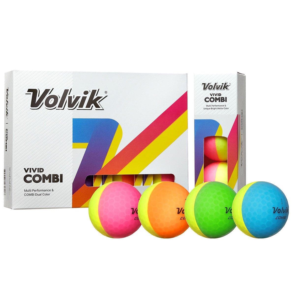 Volvik Vivid Combi 12 Golf Ball Pack