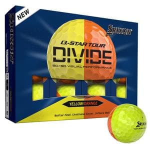 Srixon Q-Star Tour Divide 2 Yellow/Orange Golf Balls 12 Balls