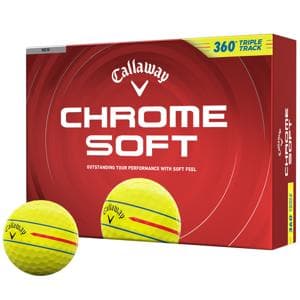 Callaway Chrome Soft 360 Triple Track Yellow Golf Balls
			12 Balls