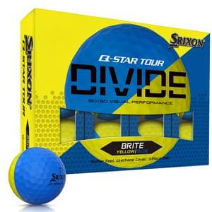 Srixon Q-Star Tour Divide 2 Yellow/Blue Golf Balls 12 Balls