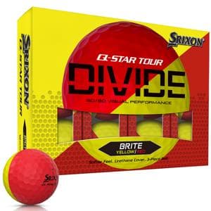 Srixon Q-Star Tour Divide 2 Yellow/Red Golf Balls - Prior Gen 12 Balls