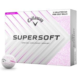 Callaway SuperSoft Splatter Pink Golf Balls
			12 Balls