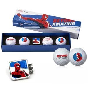 Volvik Vista 3 Marvel Spider-Man Golf Ball And Ball Marker Gift Set 4 Balls