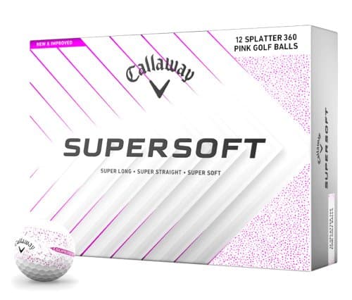 Callaway Supersoft Splatter 360 Golf Balls - Pink