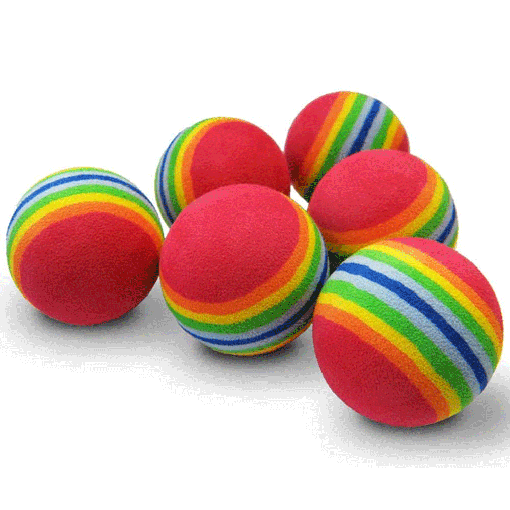 Golf Foam Rainbow Practice Balls X 12