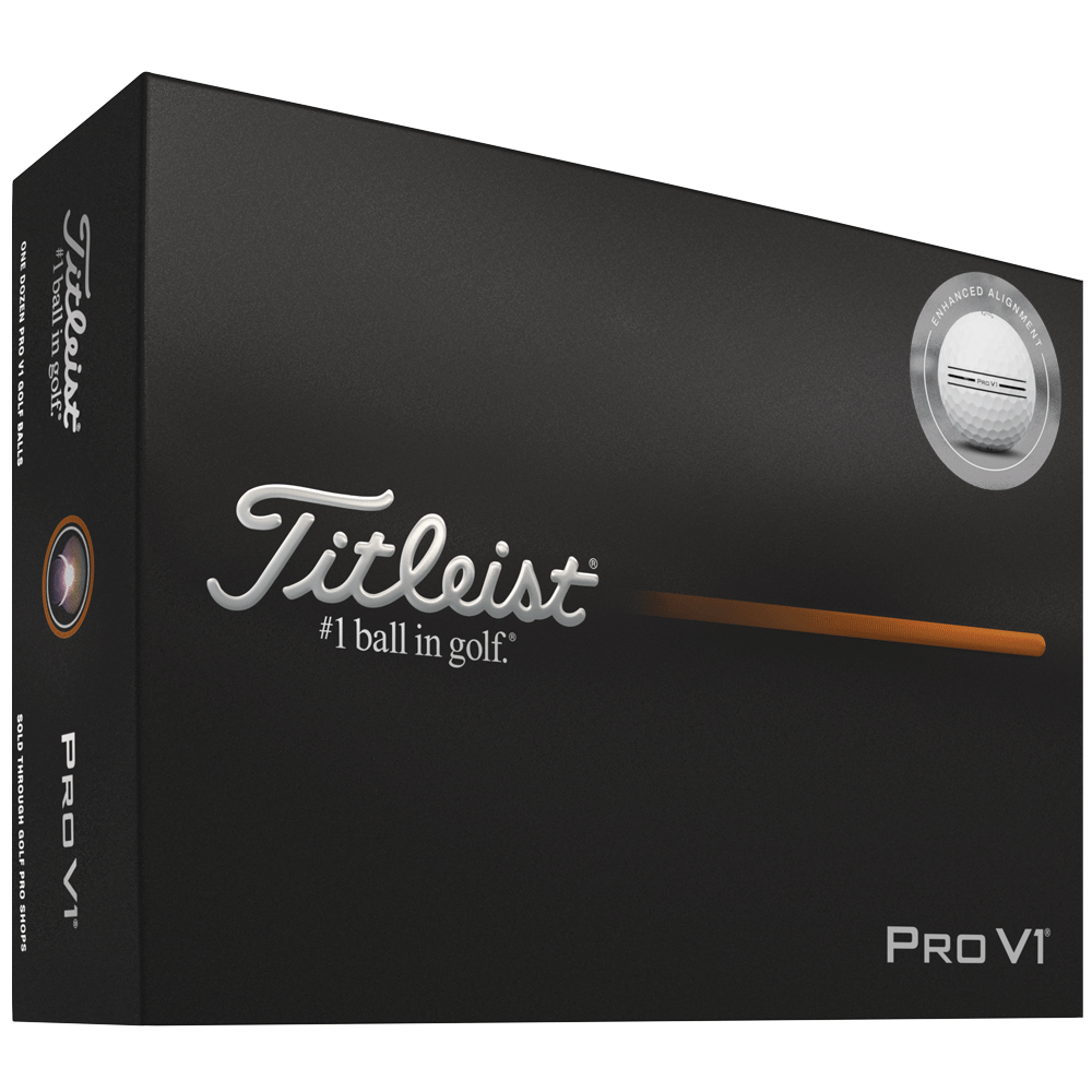 Titleist 2026 Pro V1 Enhanced Alignment Golf Balls – White