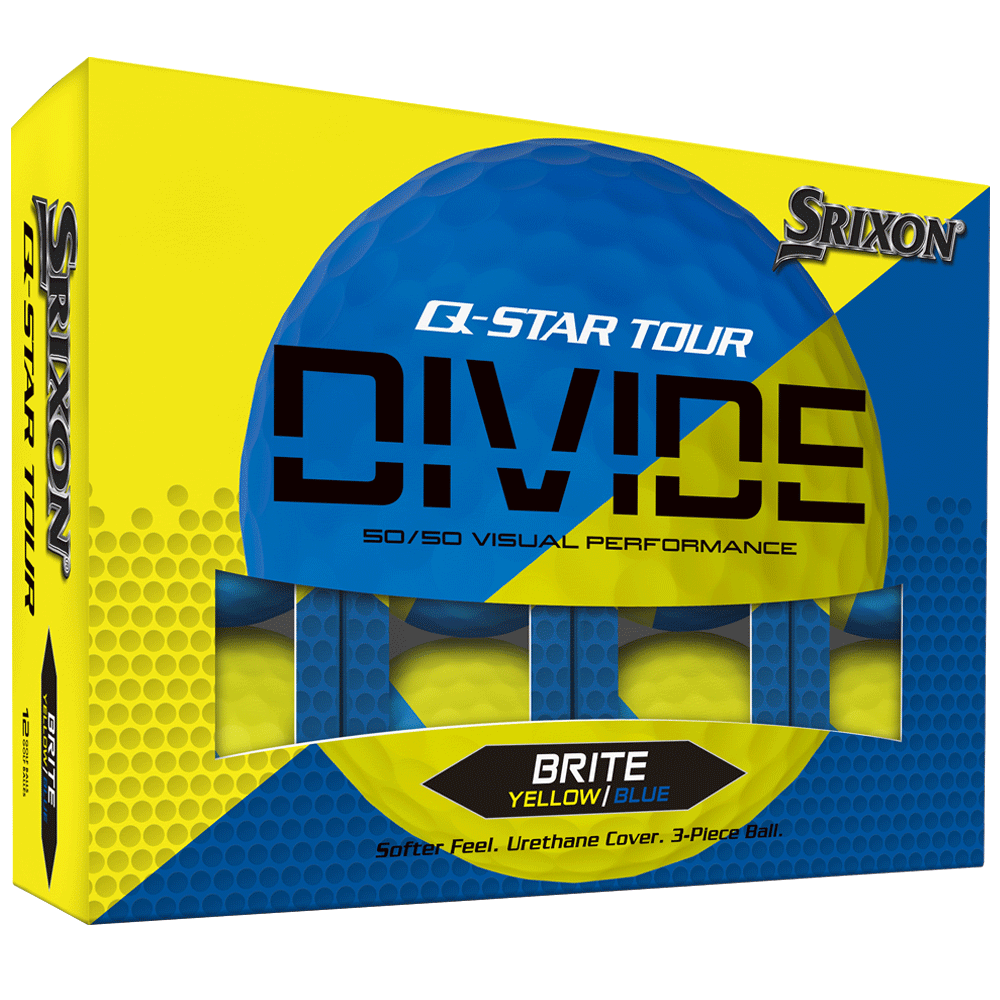 Srixon Q Star Tour Divide Golf Balls – Yellow / Blue