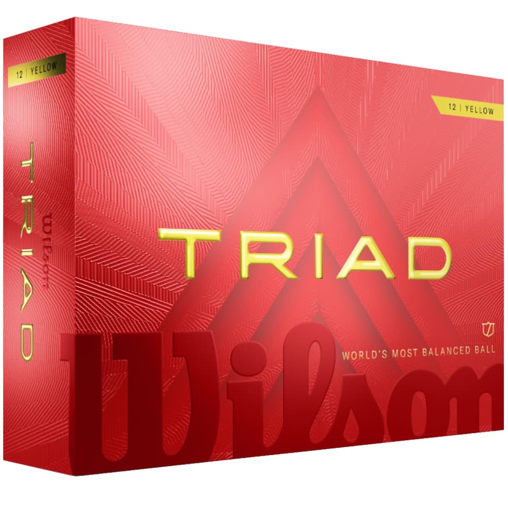 Wilson 2026 Staff Triad Golf Balls – Yellow