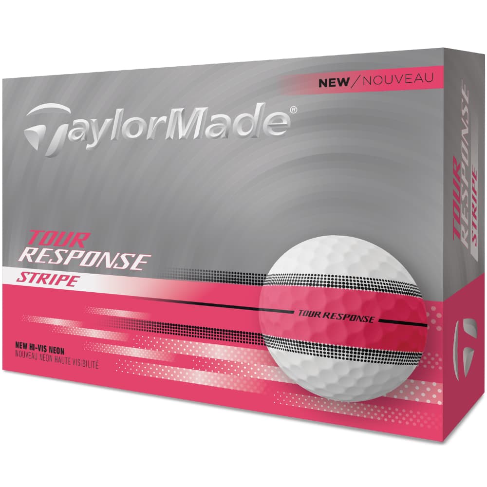 TaylorMade Tour Response Stripe Golf Balls – Pink