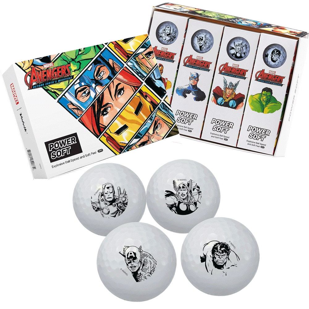 Volvik Power Soft Ltd Edition Marvel Avengers Golf Balls – White
