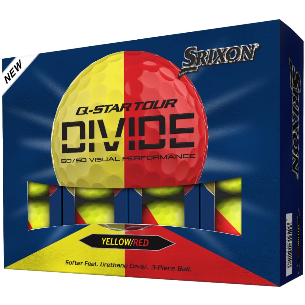 Srixon 2026 Q Star Tour Divide Golf Balls – Yellow / Red