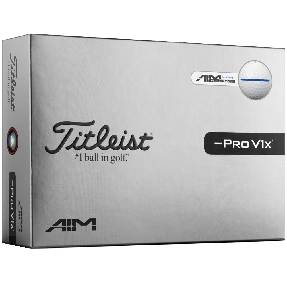 Titleist 2026 Pro V1X Left Dash Aim Performance Golf Balls – White