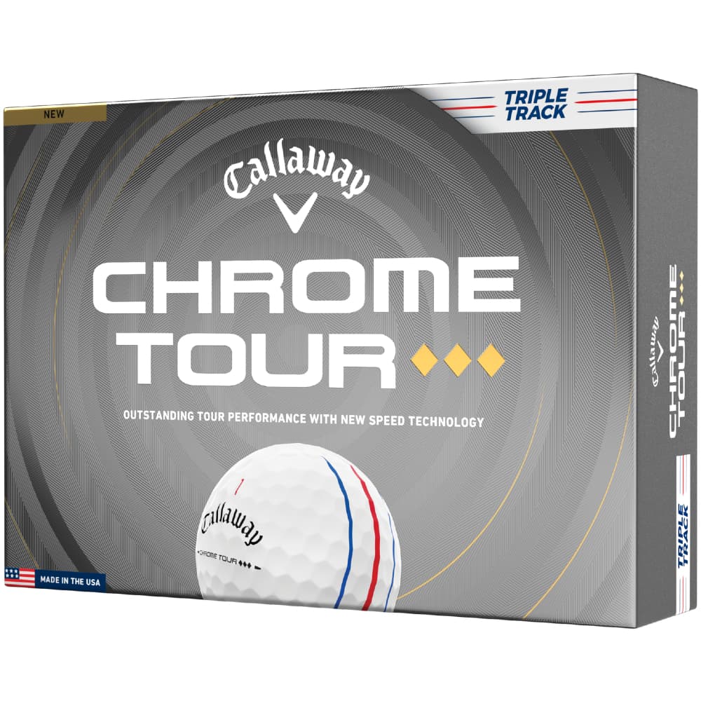 Callaway 2026 Chrome Tour Triple Track Triple Diamond Golf Balls – White