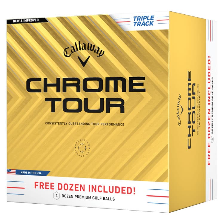Callaway Chrome Tour Triple Track Golf Balls (4 For 3) White