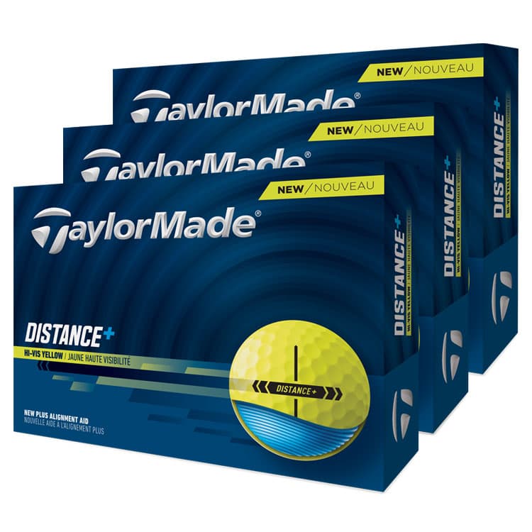 TaylorMade Distance Plus Golf Balls (3 For 2) Yellow